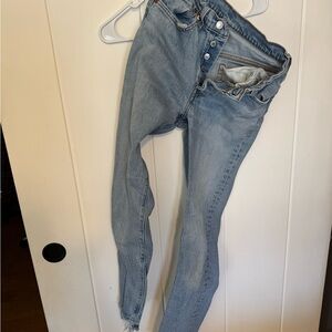 Levi’s- 501 skinny jeans- Light Blue Women's Jeans